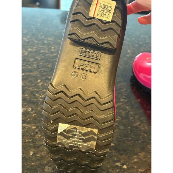 UGG Women's Pink Rain Boots Size 10 Pull On Fall Weather New - Picture 9 of 11